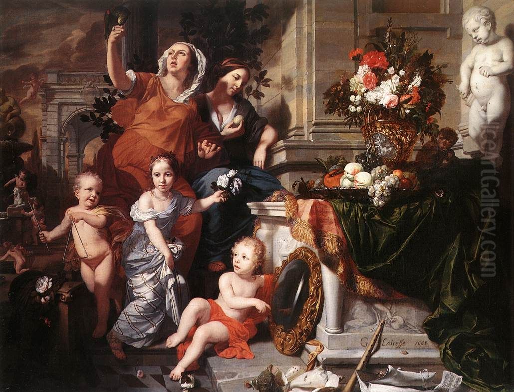 Allegory of the Five Senses Oil Painting by Gerard de Lairesse