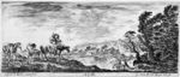 Les Quatre Elements Oil Painting by Stefano della Bella