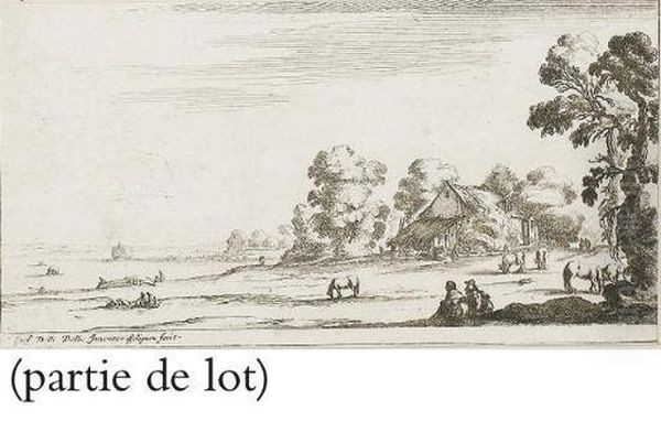 Paysages Animes, Batailles Et Figures Oil Painting by Stefano della Bella