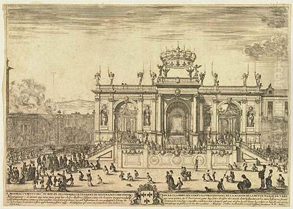 Le Reposoir Du Saint Sacrement<</b> Oil Painting by Stefano della Bella