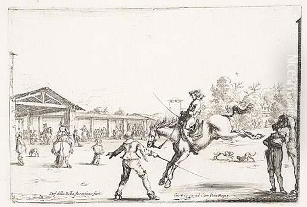 Bella
 Three Etchings. Oil Painting by Stefano della Bella