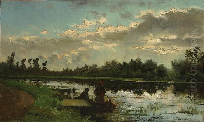 Vissers Oil Painting by Hippolyte Camille Delpy