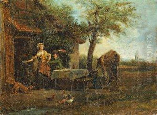 Le Galant Cavalier Oil Painting by Jean Louis (Marnette) De Marne