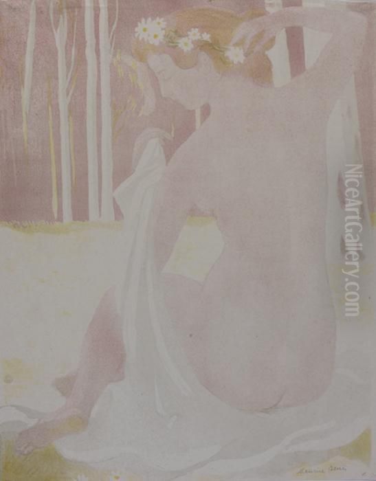 Nymphe Couronnee De Paquerettes Oil Painting by Maurice Denis