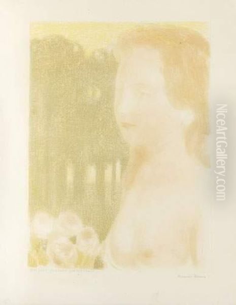 Elle Etait Plus Belle Que Les Reves... Pl. De La Suite Amour.
 1892-1899. Oil Painting by Maurice Denis