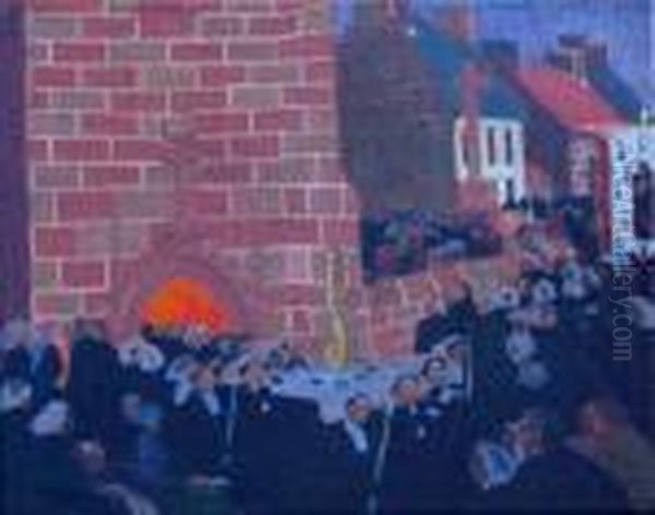  Retraite Aux Flambeaux A La Chapelle De La Clarte A Perros-guirrec  Oil Painting by Maurice Denis