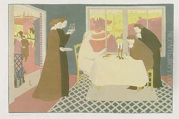 Les Pelerins D'emmaus<</b> Oil Painting by Maurice Denis