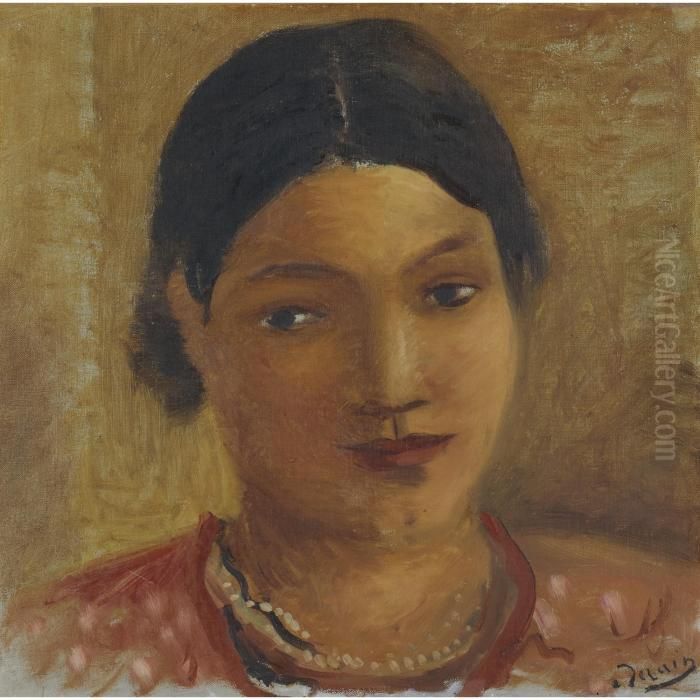 Tete De Femme Au Collier Oil Painting by Andre Derain