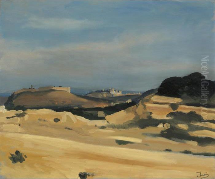 Vue De Villeneuve-les-avignon Oil Painting by Andre Derain