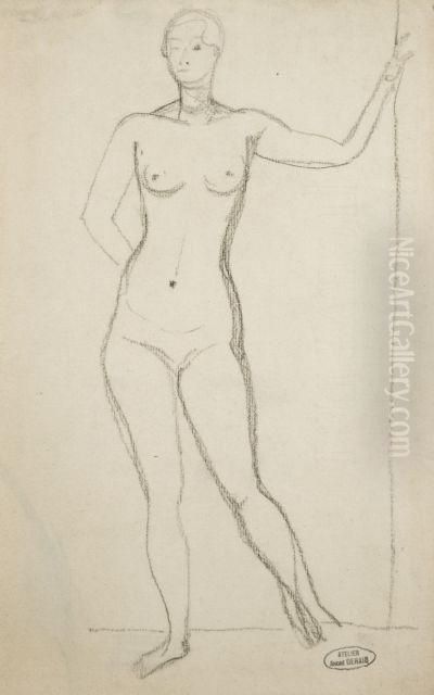 Nu Debout De Face Oil Painting by Andre Derain