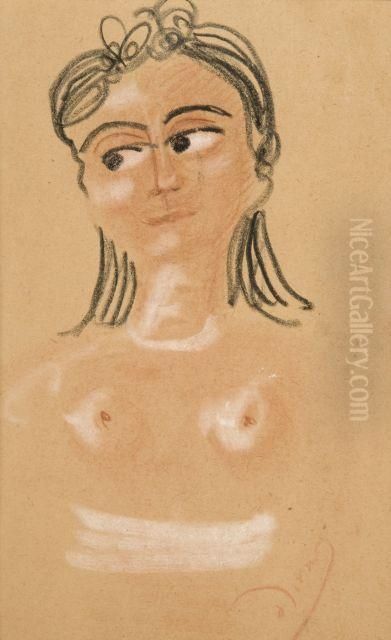 Jeune Fille Aux Cheveux Longs Oil Painting by Andre Derain