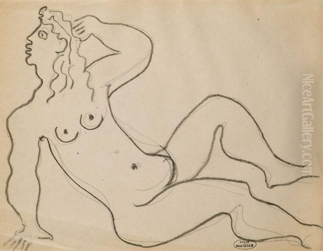 Deux Nus Antiques Oil Painting by Andre Derain