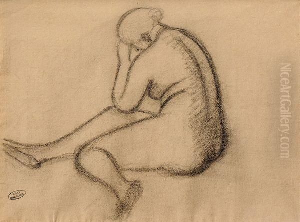 Etude De Femme Nue Assise Oil Painting by Andre Derain