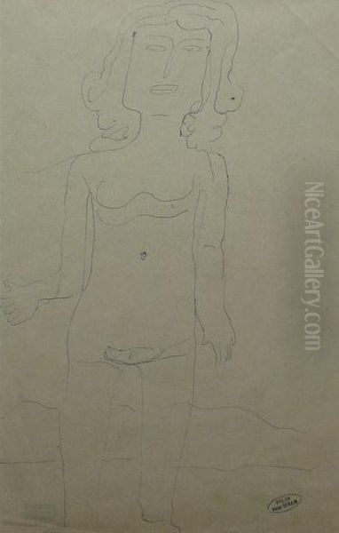 Femme Debout Oil Painting by Andre Derain