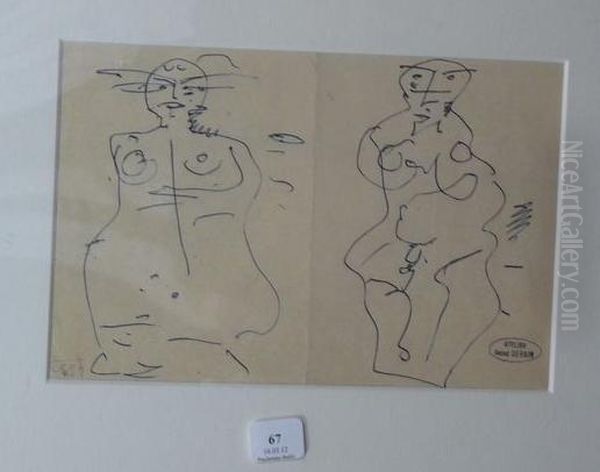 Personnages Oil Painting by Andre Derain