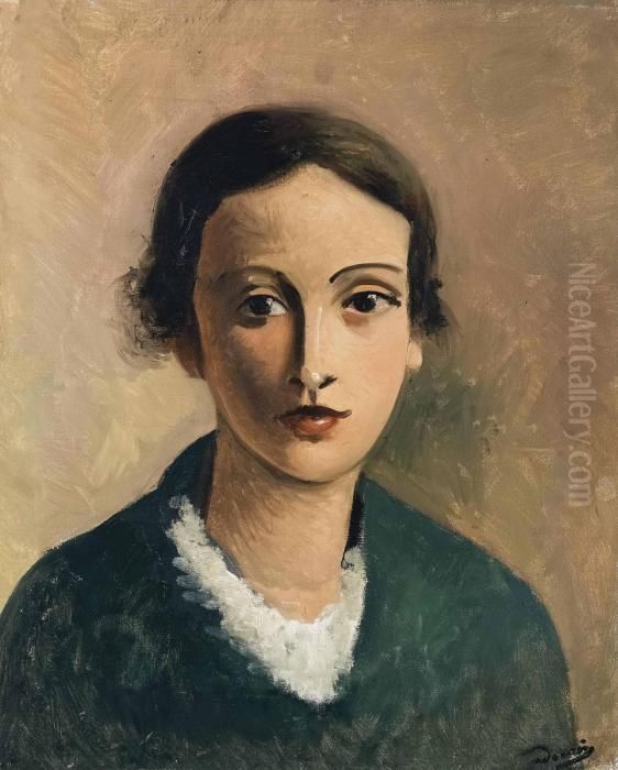 Tete De Jeune Fille Oil Painting by Andre Derain