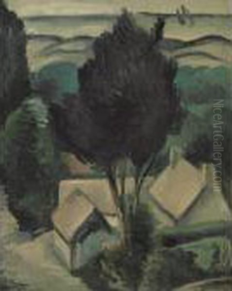 Paysage De Camiers (pas-de-calais) Oil Painting by Andre Derain