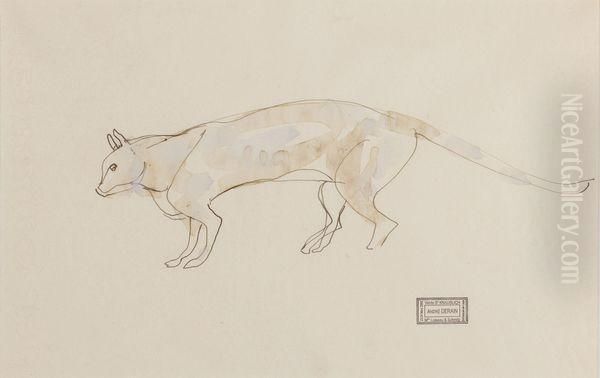 Chat Oil Painting by Andre Derain