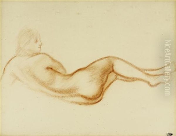 Reclining Nude Oil Painting by Andre Derain