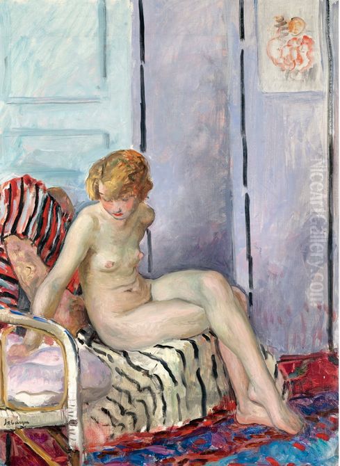 Nu assis Oil Painting by Henri Lebasque