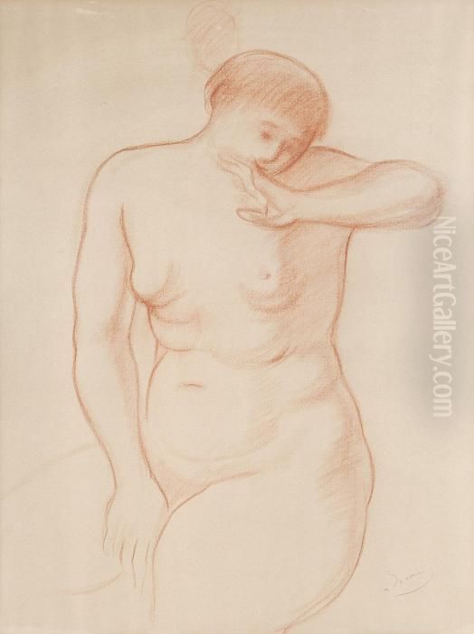 Femme Nue Oil Painting by Andre Derain
