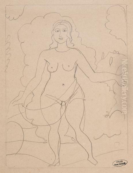 Nu Dans La Nature Oil Painting by Andre Derain