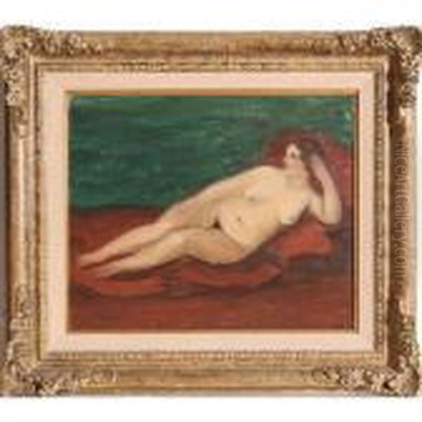 Reclining Nude Oil Painting by Andre Derain