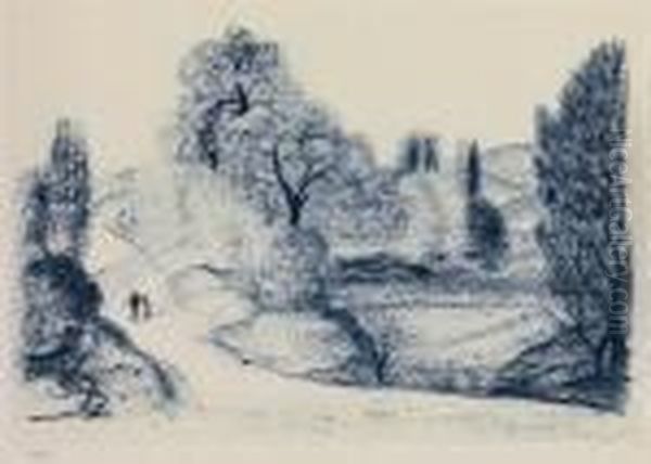 Paysage Bleu Oil Painting by Andre Derain