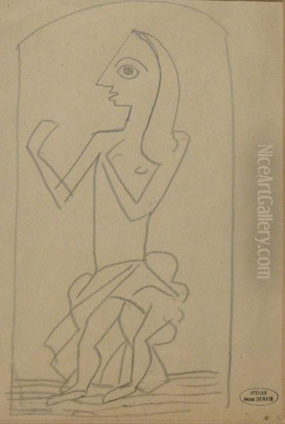 Danseuse De Profil Oil Painting by Andre Derain