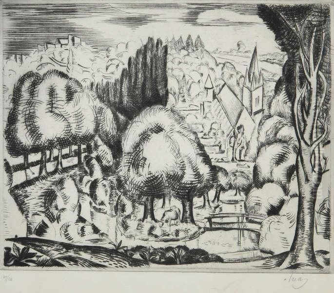 Paysage (le Morin) Oil Painting by Andre Derain