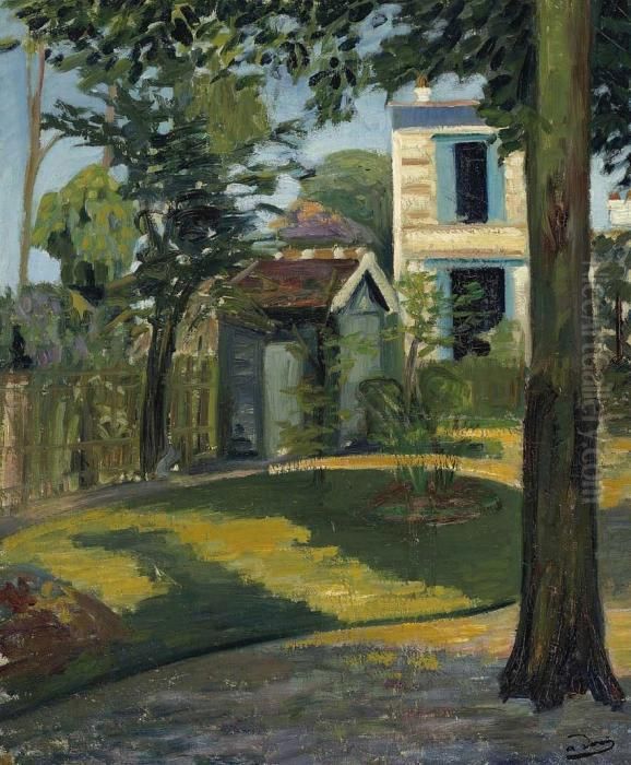 Jardin Aux Environs De Chatou Oil Painting by Andre Derain