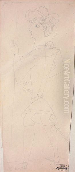 Personnage A L'epee Oil Painting by Andre Derain