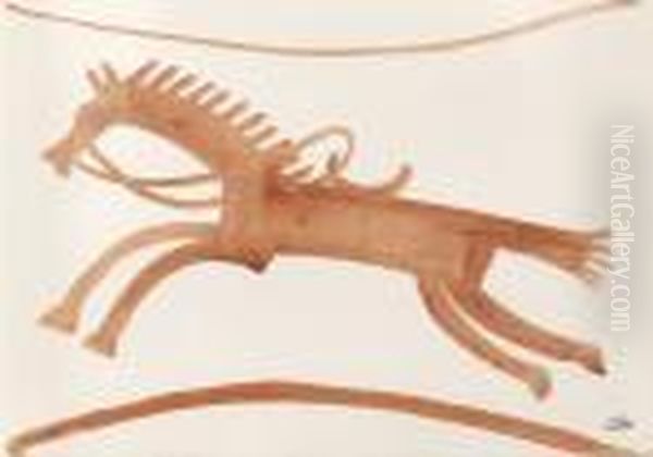 Cheval Oil Painting by Andre Derain