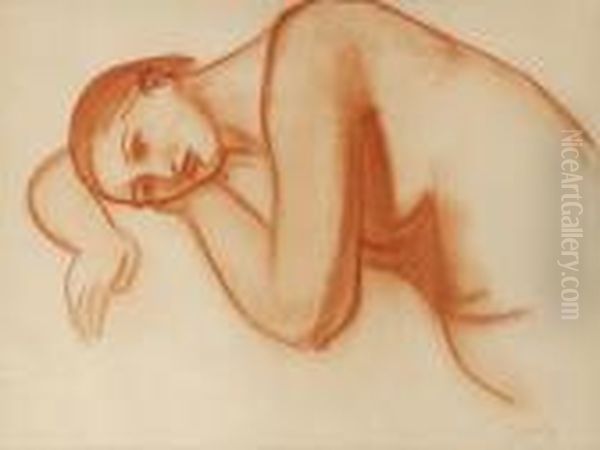 Femme Nue Oil Painting by Andre Derain