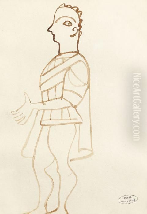 Personnage A L'antique Oil Painting by Andre Derain
