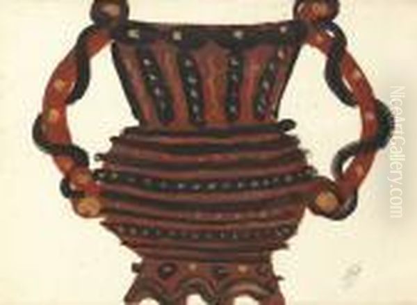 Vase Brun Et Noir Oil Painting by Andre Derain