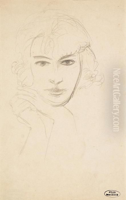 Portrait Of A Young Lady Oil Painting by Andre Derain