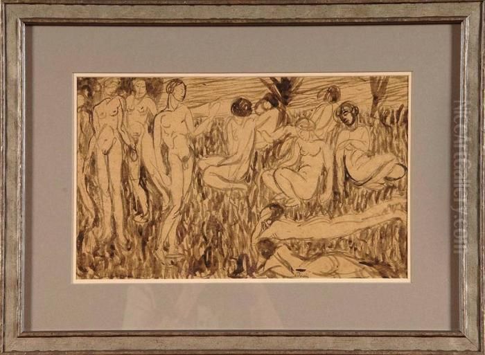 Baigneuses Et Baigneurs Oil Painting by Andre Derain