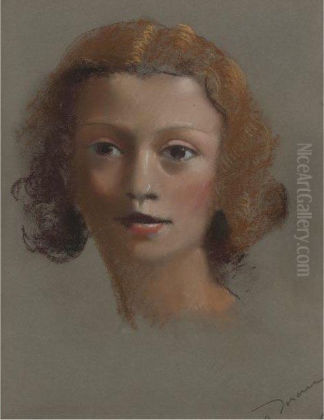 Portrait De Jeune Fille Oil Painting by Andre Derain