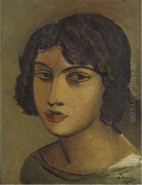 Tete De Jeune Femme Oil Painting by Andre Derain