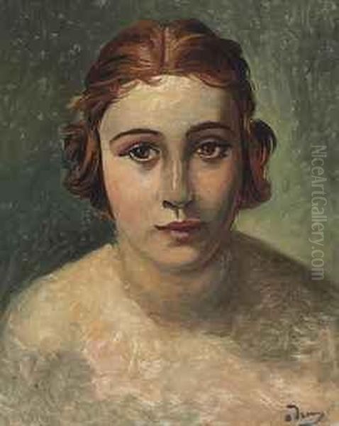 Portrait De Jeune Femme Oil Painting by Andre Derain
