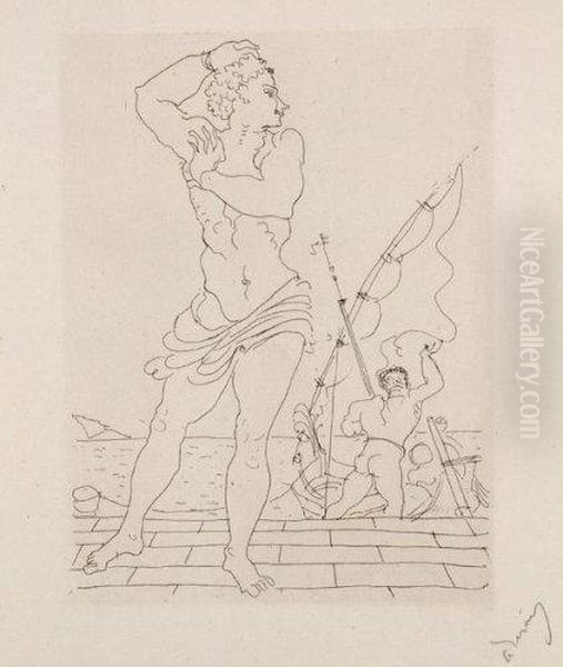 Leandre Oil Painting by Andre Derain