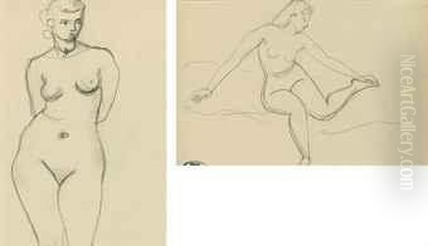 Femme Nue Oil Painting by Andre Derain
