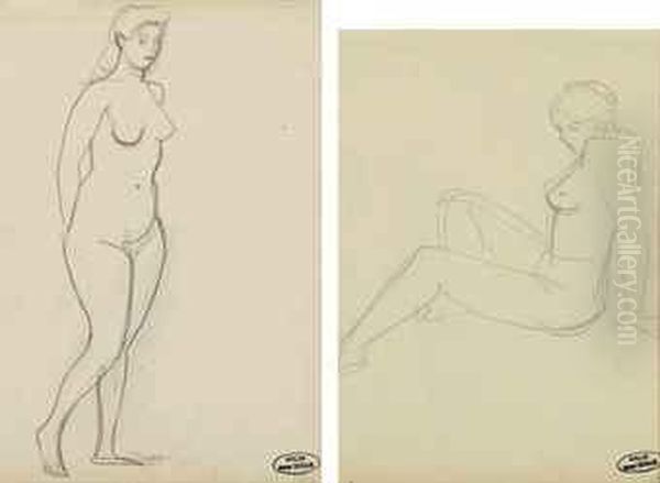 Femme Nue Oil Painting by Andre Derain