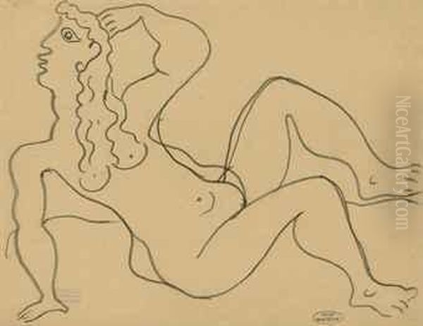 Nu Au Repos Oil Painting by Andre Derain