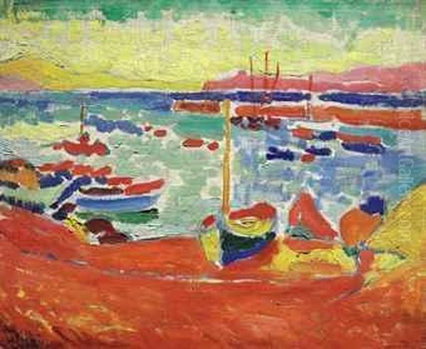 Bateaux A Collioure Oil Painting by Andre Derain