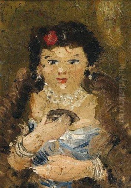 Femme Au Loup Oil Painting by Andre Derain