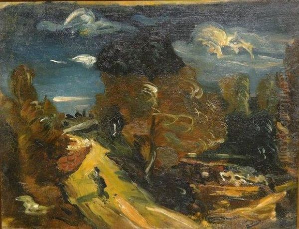 Paysage D'ile De France Oil Painting by Andre Derain