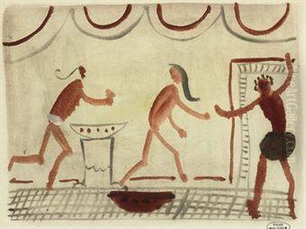 Personnages Oil Painting by Andre Derain