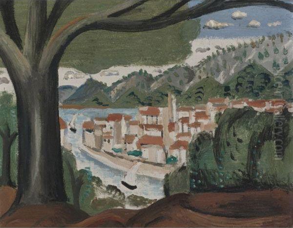 Vue Du Port De Martigues Oil Painting by Andre Derain